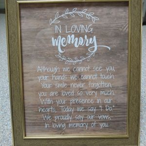 In Loving Memory Sign
